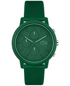 Мужчины. L 12.12. Часы Chrono Green на силиконовом ремешке 43 мм Lacoste