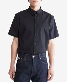 Мужская однотонная рубашка приталенного кроя стрейч Calvin Klein