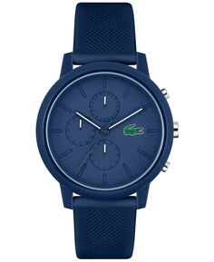 Мужчины. L 12.12. Часы Chrono, темно-синий силиконовый ремешок, 43 мм Lacoste