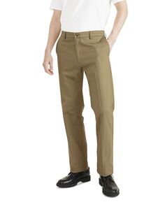 Мужские фирменные брюки классического кроя цвета хаки без железа Dockers
