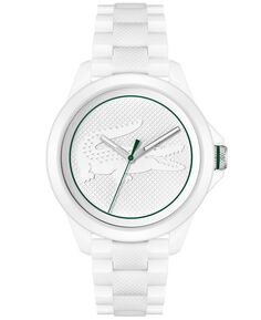 Мужские часы Le Croc белые керамические с браслетом 44 мм Lacoste