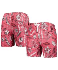 Мужские плавки с цветочным принтом в винтажном стиле Cardinal Arkansas Razorbacks Wes &amp; Willy