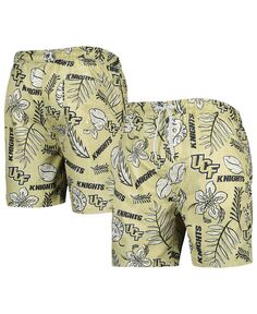 Мужские плавки цвета хаки UCF Knights в винтажном стиле с цветочным принтом Wes &amp; Willy