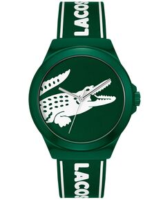 Часы Neocroc унисекс с зеленым силиконовым ремешком, 42 мм Lacoste