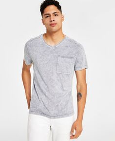 Мужская футболка с потертостями и V-образным вырезом I.N.C. International Concepts