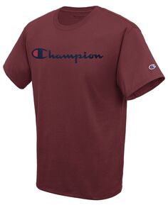 Мужская футболка с надписью и логотипом Champion