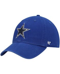 Мужская бейсболка Royal Dallas Cowboys Primary Clean Up &apos;47 Brand