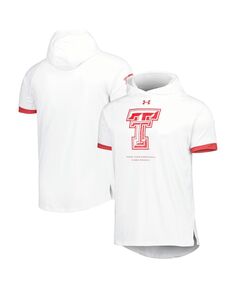 Мужская белая футболка с капюшоном Texas Tech Red Raiders On-Court реглан Under Armour