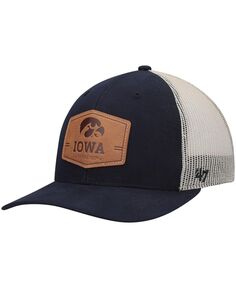 Мужская регулируемая шляпа &apos;47 Black Iowa Hawkeyes из сыромятной кожи Trucker &apos;47 Brand