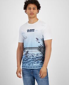 Мужская футболка с круглым вырезом с короткими рукавами Blue Lagoon GUESS