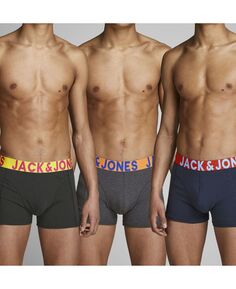 Мужские хлопковые эластичные плавки, комплект из 3 шт. Jack &amp; Jones