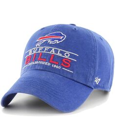 Мужская регулируемая шляпа Royal Buffalo Bills Vernon Clean Up &apos;47 Brand