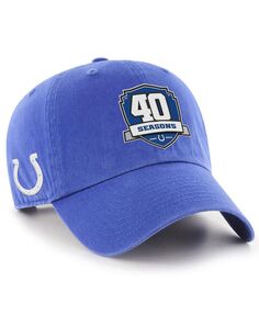 Мужская регулируемая шляпа Royal Indianapolis Colts с нашивкой на 40-летнем юбилее спереди &apos;47 Brand