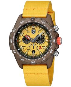 Мужские швейцарские часы с хронографом Bear Grylls Survival Eco Master Series, желтый ремешок из переработанного океанического материала, 45 мм Luminox