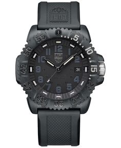 Мужские часы Swiss Navy Seal Colormark Foundation, эксклюзивные черные часы с каучуковым ремешком, 44 мм Luminox