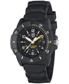 Мужские швейцарские часы с увеличительным стеклом и черным резиновым ремешком, 45 мм Luminox