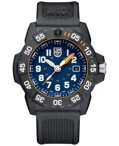 Мужские часы Swiss Navy Seal Foundation, эксклюзивные военные часы для погружения с черным каучуковым ремешком, 45 мм Luminox