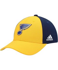 Мужская регулируемая шляпа золотого и темно-синего цвета St. Louis Blues Team adidas