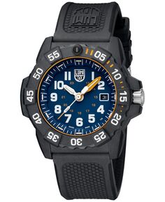 Мужские швейцарские часы Navy Seal Dive с черным каучуковым ремешком, 45 мм Luminox