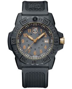 Мужские часы Swiss Navy Seal Military Dive, золотой, черный, каучуковый ремешок, 45 мм Luminox