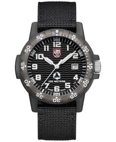 Мужские швейцарские часы TIDE из переработанного океанического материала серии Eco с черным ремешком из ПЭТ, 44 мм Luminox