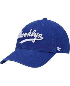Мужская регулируемая шляпа с логотипом Royal Brooklyn Dodgers Cooperstown Collection &apos;47 Brand