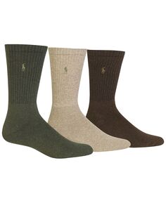 Набор из 3 мужских носков в рубчик с подушкой Foot Crew Polo Ralph Lauren