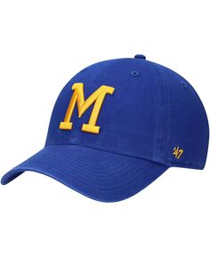 Мужская регулируемая шляпа с логотипом Royal Milwaukee Brewers 1970 Cooperstown Collection &apos;47 Brand