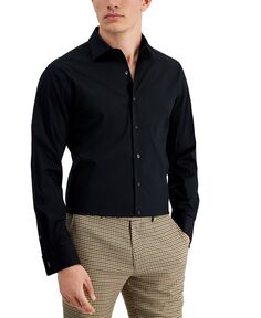 Мужская классическая рубашка приталенного кроя с устойчивыми к пятнам французскими манжетами Alfani