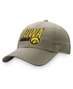 Мужская регулируемая шляпа хаки Iowa Hawkeyes Slice Slice Top of the World