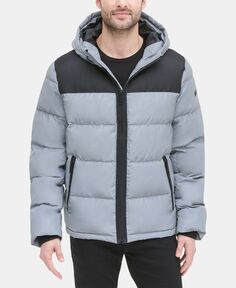 Мужской пуховик из смешанной техники DKNY