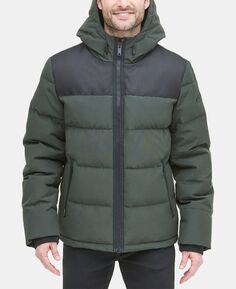 Мужской пуховик из смешанной техники DKNY