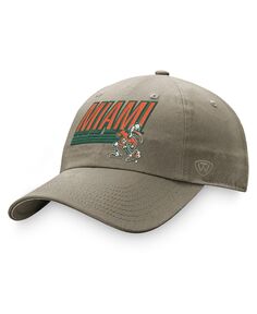 Мужская регулируемая шляпа цвета хаки Miami Hurricanes Slice Top of the World