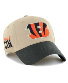 Мужская регулируемая шляпа цвета хаки и угля Cincinnati Bengals Ashford Clean Up &apos;47 Brand