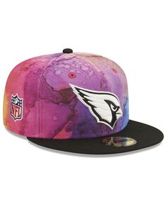 Мужская розовая и черная приталенная кепка Arizona Cardinals 2022 NFL Crucial Catch 59FIFTY New Era