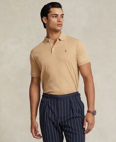 Мужская рубашка поло из мягкого хлопка приталенного кроя на заказ Polo Ralph Lauren