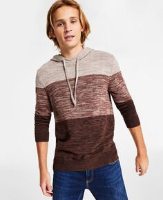 Мужской свитер с капюшоном с цветными блоками Sun + Stone
