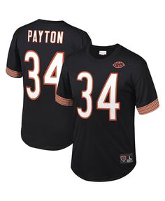 Мужская футболка Walter Payton Black Chicago Bears с именем и номером игрока в сетку Mitchell &amp; Ness