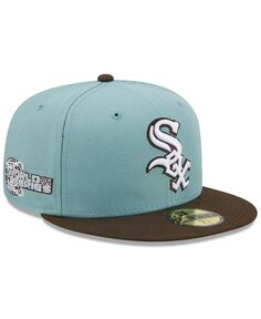 Мужская светло-голубая, коричневая шляпа Chicago White Sox 2005 World Series Beach Kiss 59FIFTY. New Era