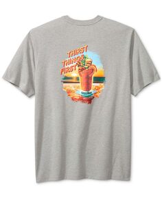 Мужская хлопковая футболка с карманом и рисунком Thirst Things Thirst Tommy Bahama