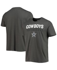 Мужская темно-серая футболка Dallas Cowboys Dark Ops Super Rival &apos;47 Brand