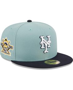 Мужская светло-синяя, темно-синяя шляпа New York Mets Beach Kiss 59FIFTY New Era