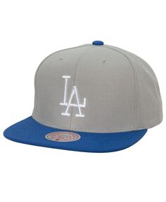 Мужская серая выездная бейсболка Los Angeles Dodgers Cooperstown Collection Snapback Mitchell &amp; Ness