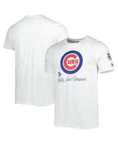 Мужская белая футболка Chicago Cubs Historical Championship New Era