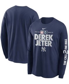 Мужская темно-синяя футболка с длинным рукавом Derek Jeter New York Yankees MLB 2020, призывник Зала славы The Call 2 The Hall Nike