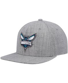 Мужская серая кепка Charlotte Hornets 2.0 Snapback с меланжевым рисунком Mitchell &amp; Ness