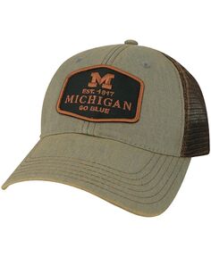 Мужская серая кепка Michigan Wolverines Practice Old Favorite Trucker Snapback Legacy Athletic
