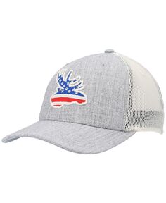 Мужская серая кепка с принтом USA Animal Collection Moose Trucker Snapback Local Crowns