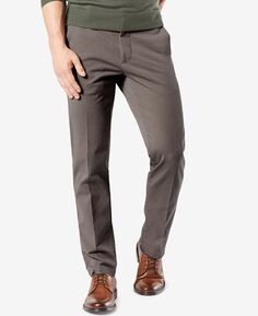 Мужские эластичные брюки прямого кроя Workday Smart 360 Flex цвета хаки Dockers