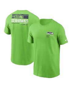 Мужская неоново-зеленая футболка Seattle Seahawks Team Incline Nike